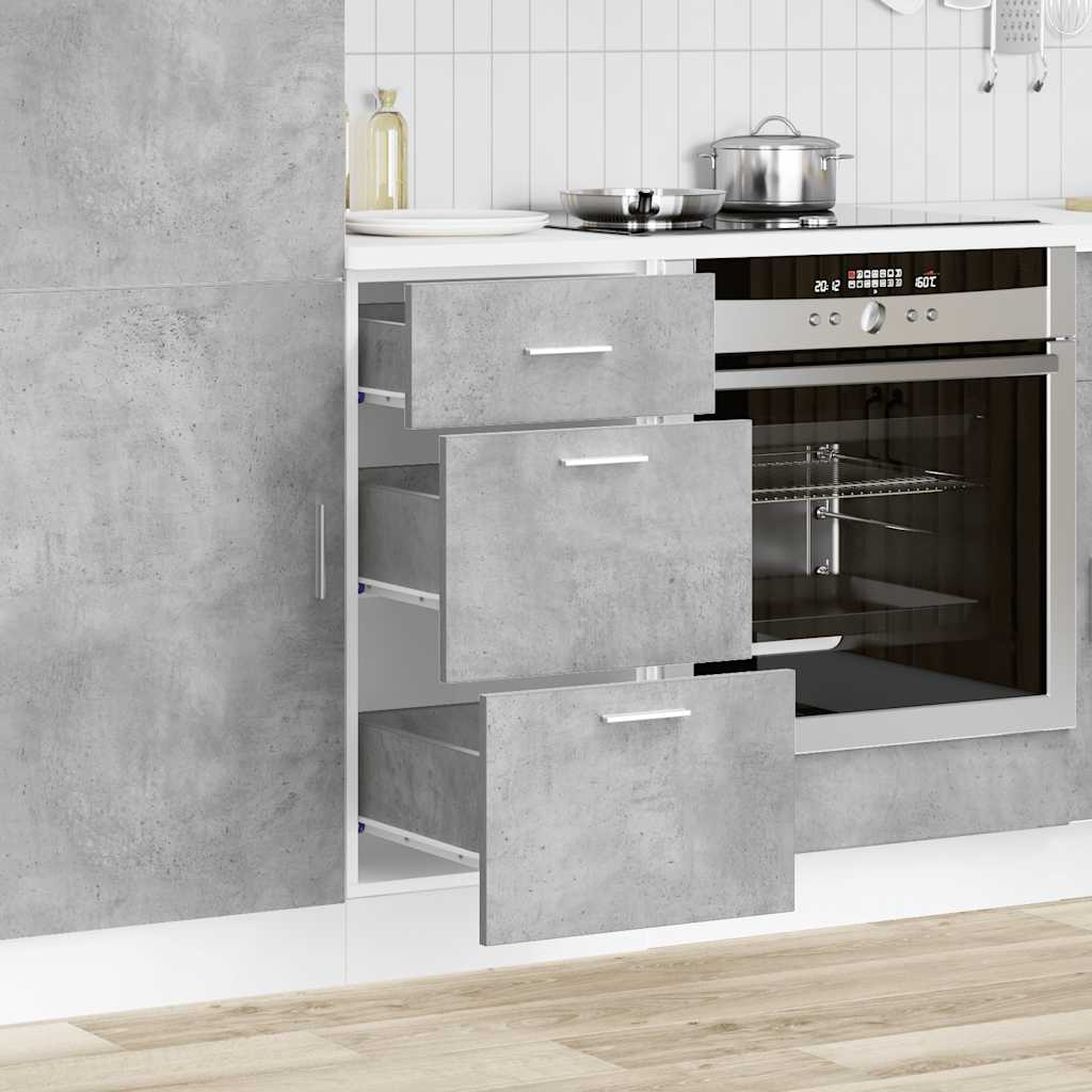 Bottom Cabinet Lyon Concrete Grey 40x46x81.5 cm Engineered Wood