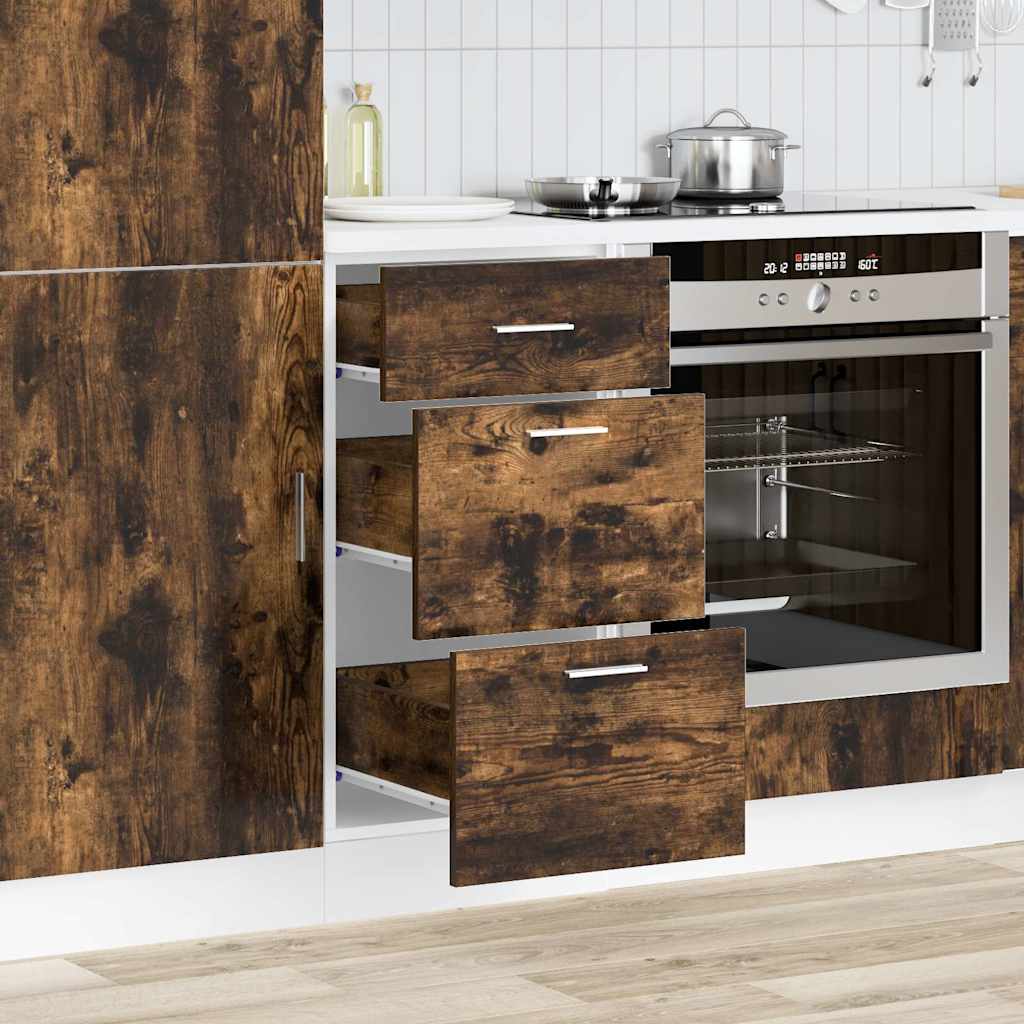Bottom Cabinet Lyon Smoked Oak 40x46x81.5 cm Engineered Wood