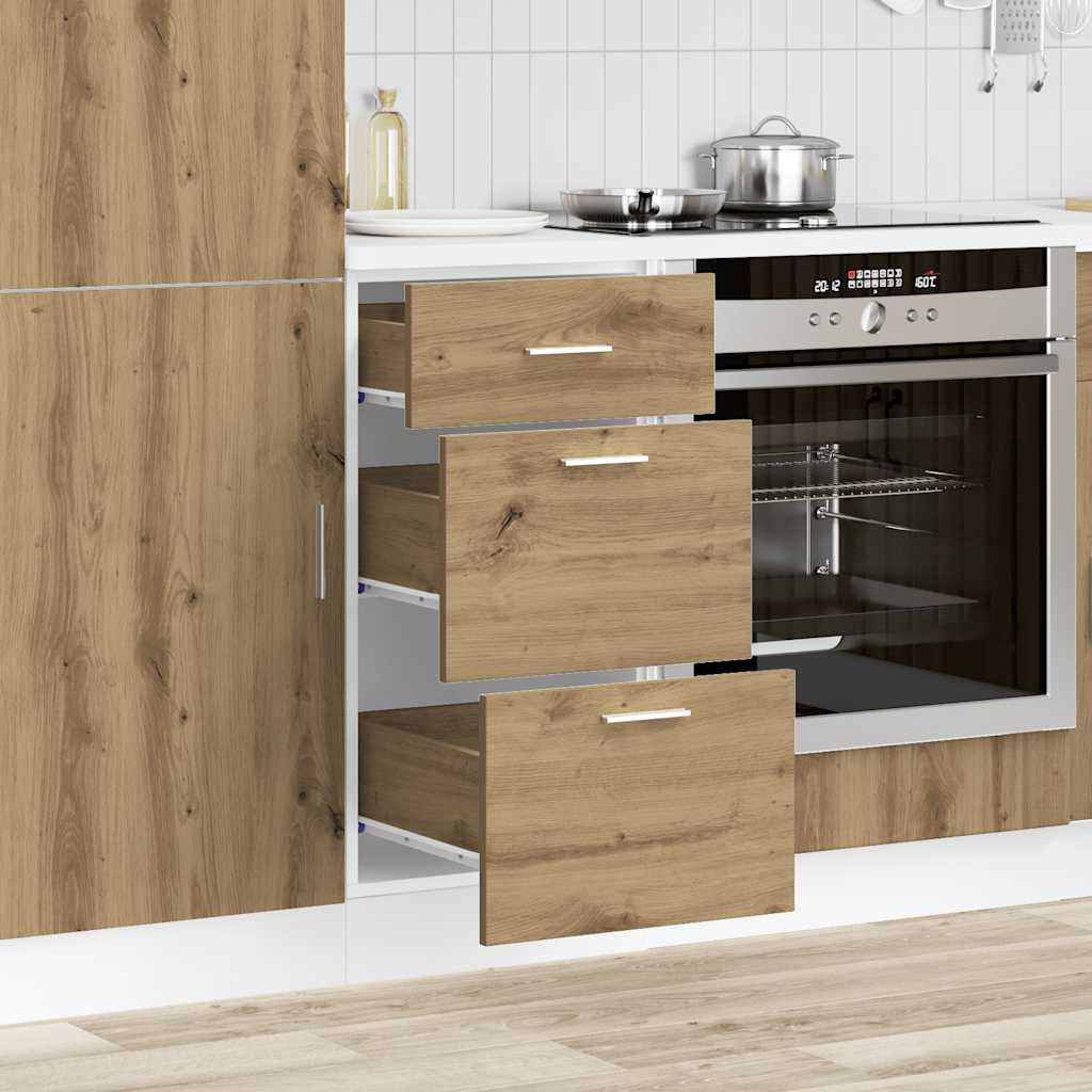 Bottom Cabinet Lyon Artisan Oak 40x46x81.5 cm Engineered Wood