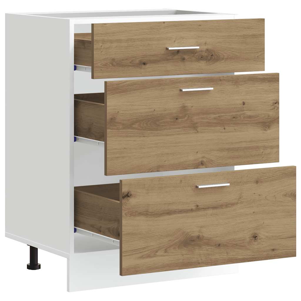 Kitchen Base Cabinet Lyon Artisan Oak Engineered Wood