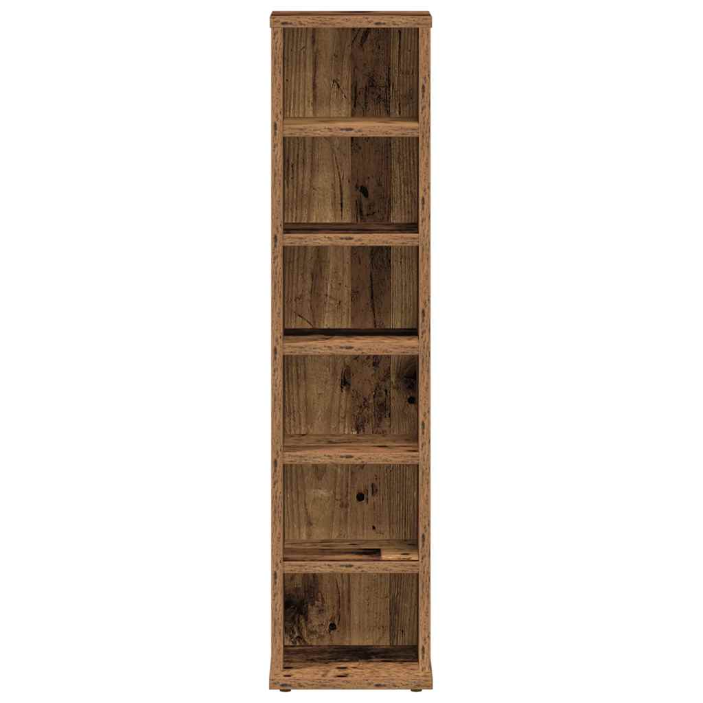 CD Cabinet Old Wood 21x20x88 cm Engineered Wood