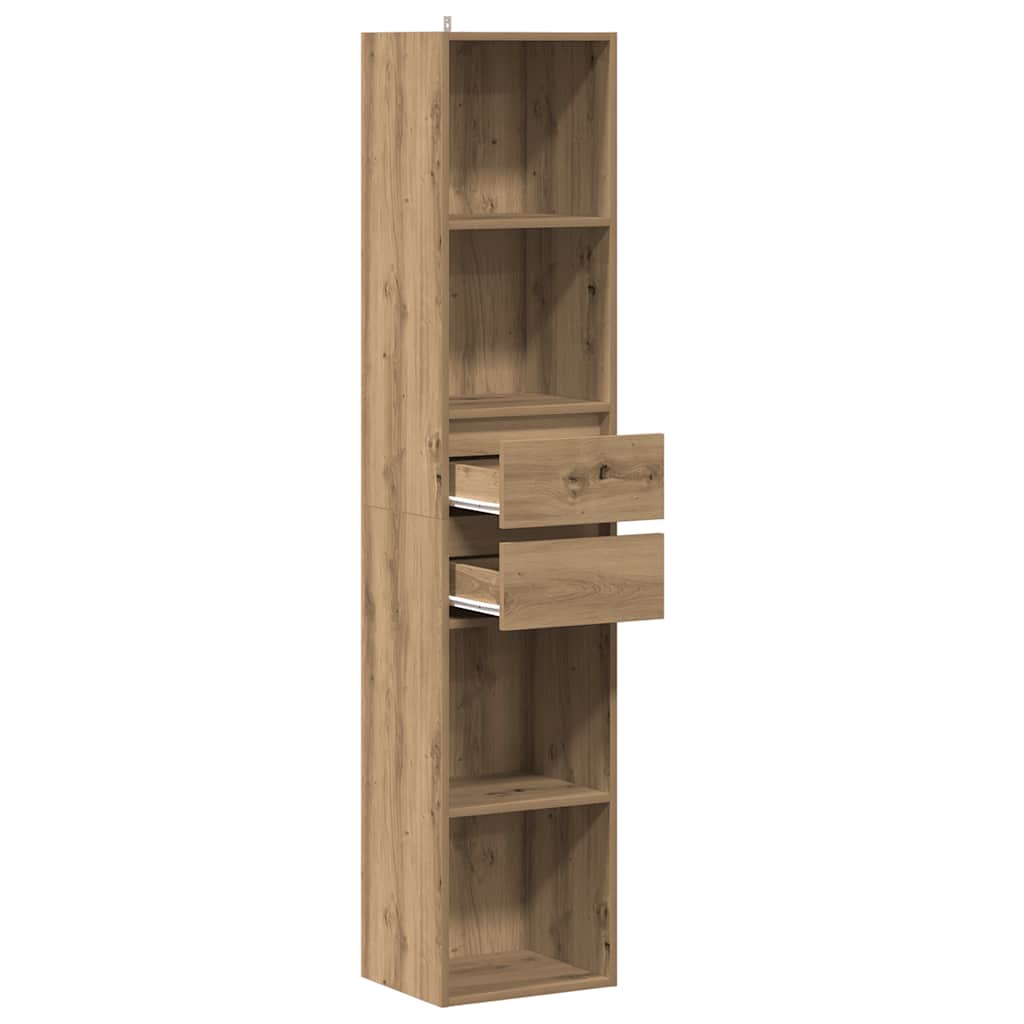 Book Cabinet Artisan Oak 36x30x171 cm Engineered Wood