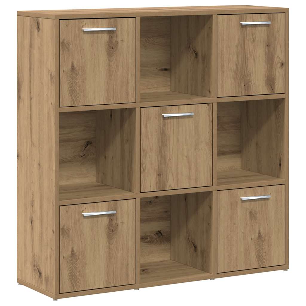 Bookshelf Artisan Oak 90x28x90 cm Engineered Wood