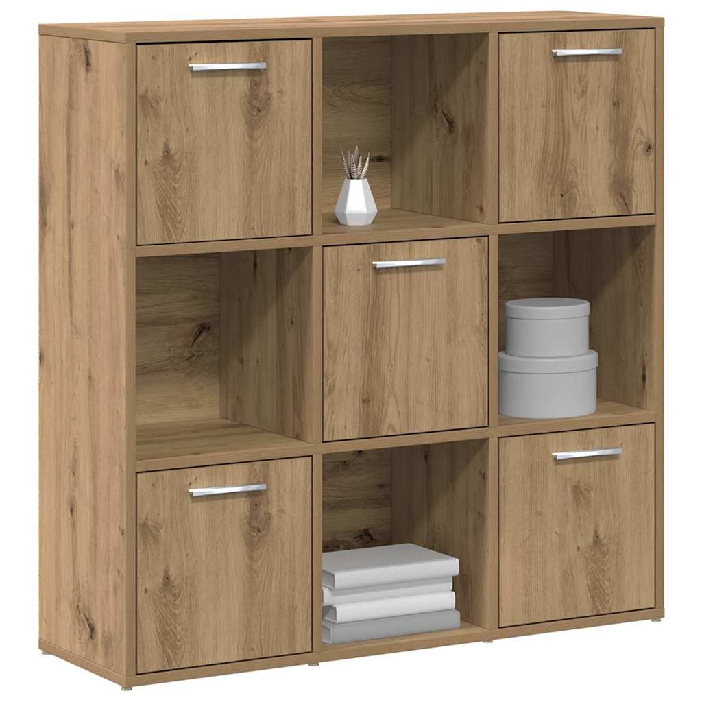 Bookshelf Artisan Oak 90x28x90 cm Engineered Wood