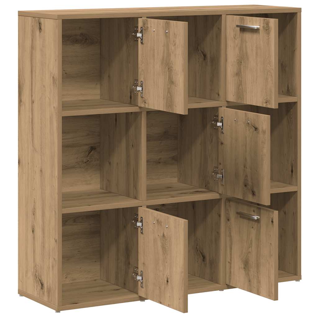 Bookshelf Artisan Oak 90x28x90 cm Engineered Wood