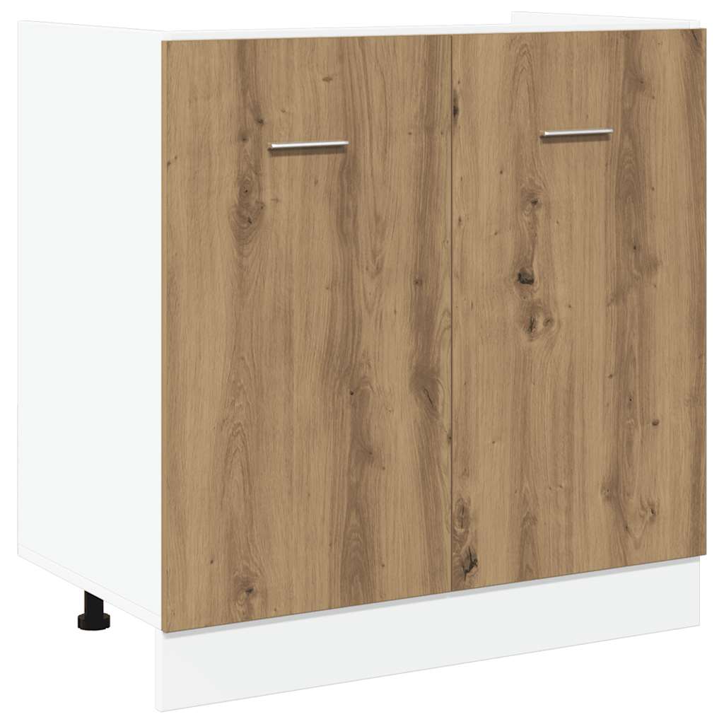 Sink Bottom Cabinet Lyon Artisan Oak 80x46x81.5 cm Engineered Wood