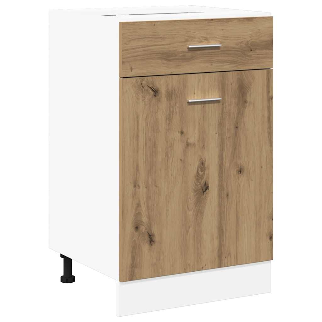 Drawer Bottom Cabinet Lyon Artisan Oak 50x46x81.5 cm Engineered Wood