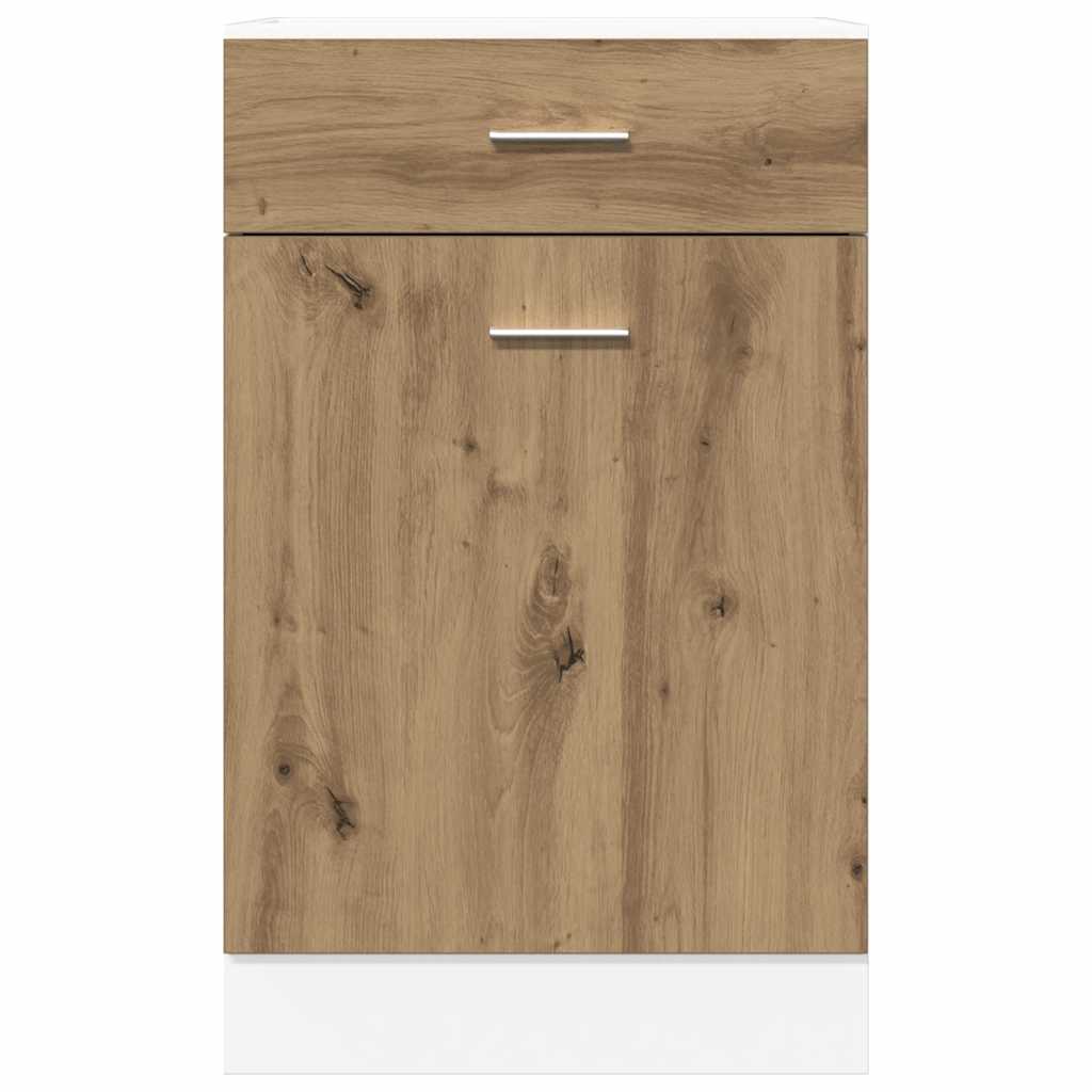 Drawer Bottom Cabinet Lyon Artisan Oak 50x46x81.5 cm Engineered Wood