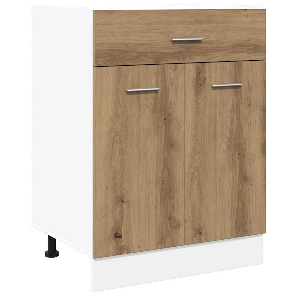 Drawer Bottom Cabinet Lyon Artisan Oak 60x46x81.5 cm Engineered Wood