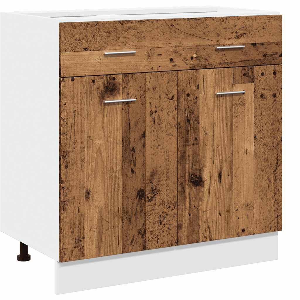 Drawer Bottom Cabinet Lyon Old Wood 80x46x81.5 cm Engineered Wood