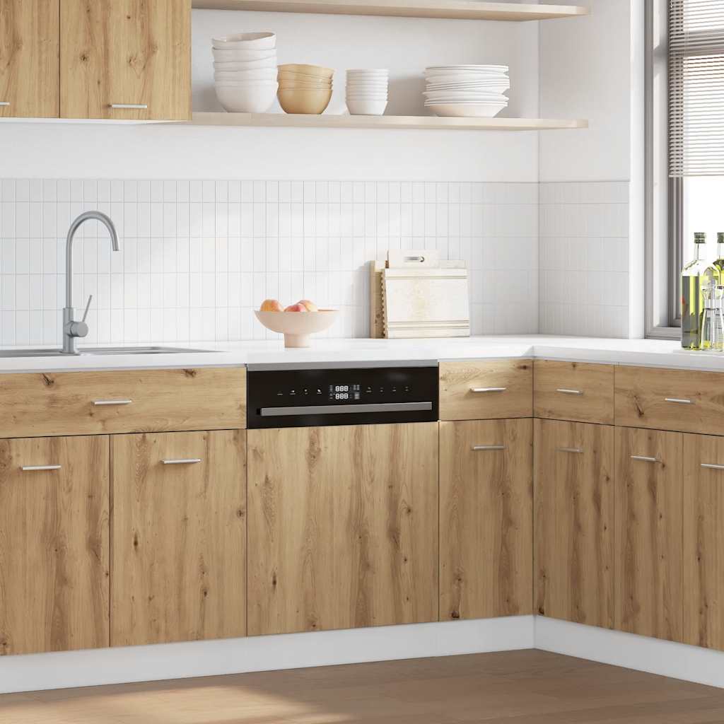 Dishwasher Panel Lyon Artisan Oak 60x1.5x67 cm Engineered Wood