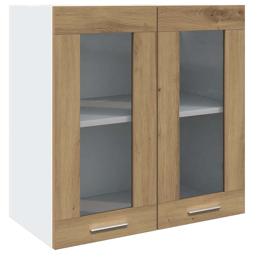 Kitchen Wall Cabinet Lyon with Glass Door Artisan Oak 60x31x60 cm
