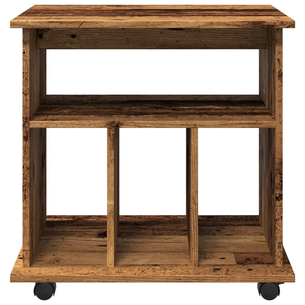 Rolling Cabinet Old Wood 60x45x60 cm Engineered Wood