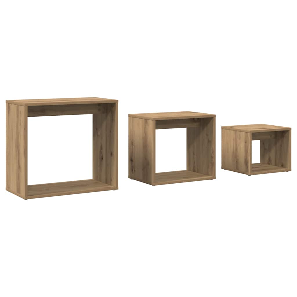 Nesting Tables 3 pcs Artisan Oak Engineered Wood