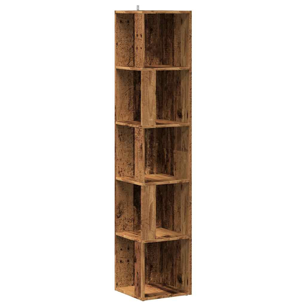 Corner Cabinet Old Wood 33x33x165 cm Engineered Wood