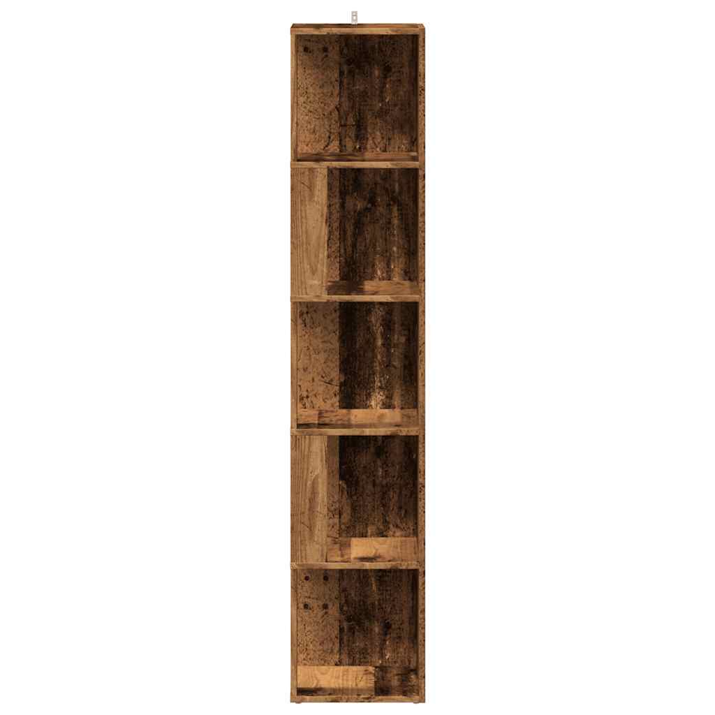 Corner Cabinet Old Wood 33x33x165 cm Engineered Wood