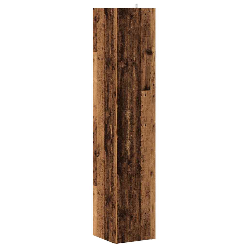 Corner Cabinet Old Wood 33x33x165 cm Engineered Wood