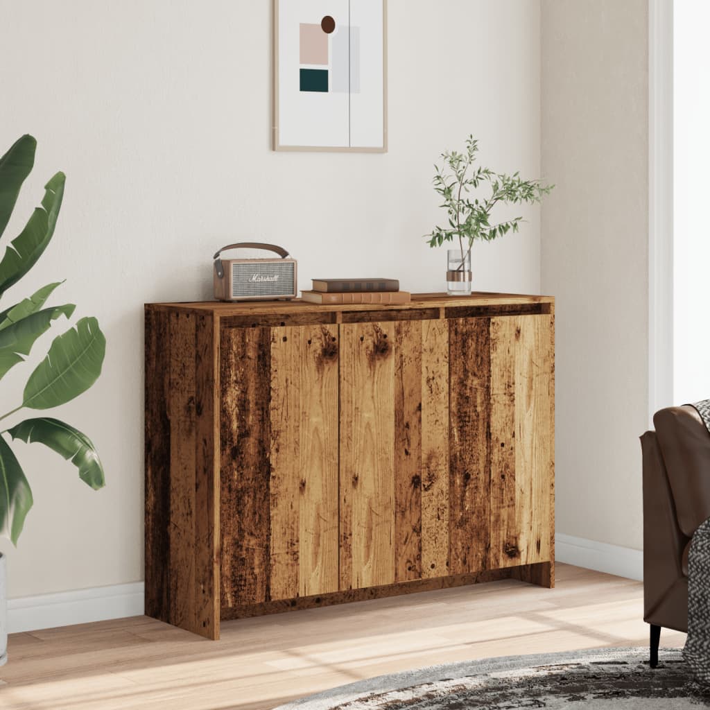 Sideboard Old Wood 102x33x75 cm Engineered Wood