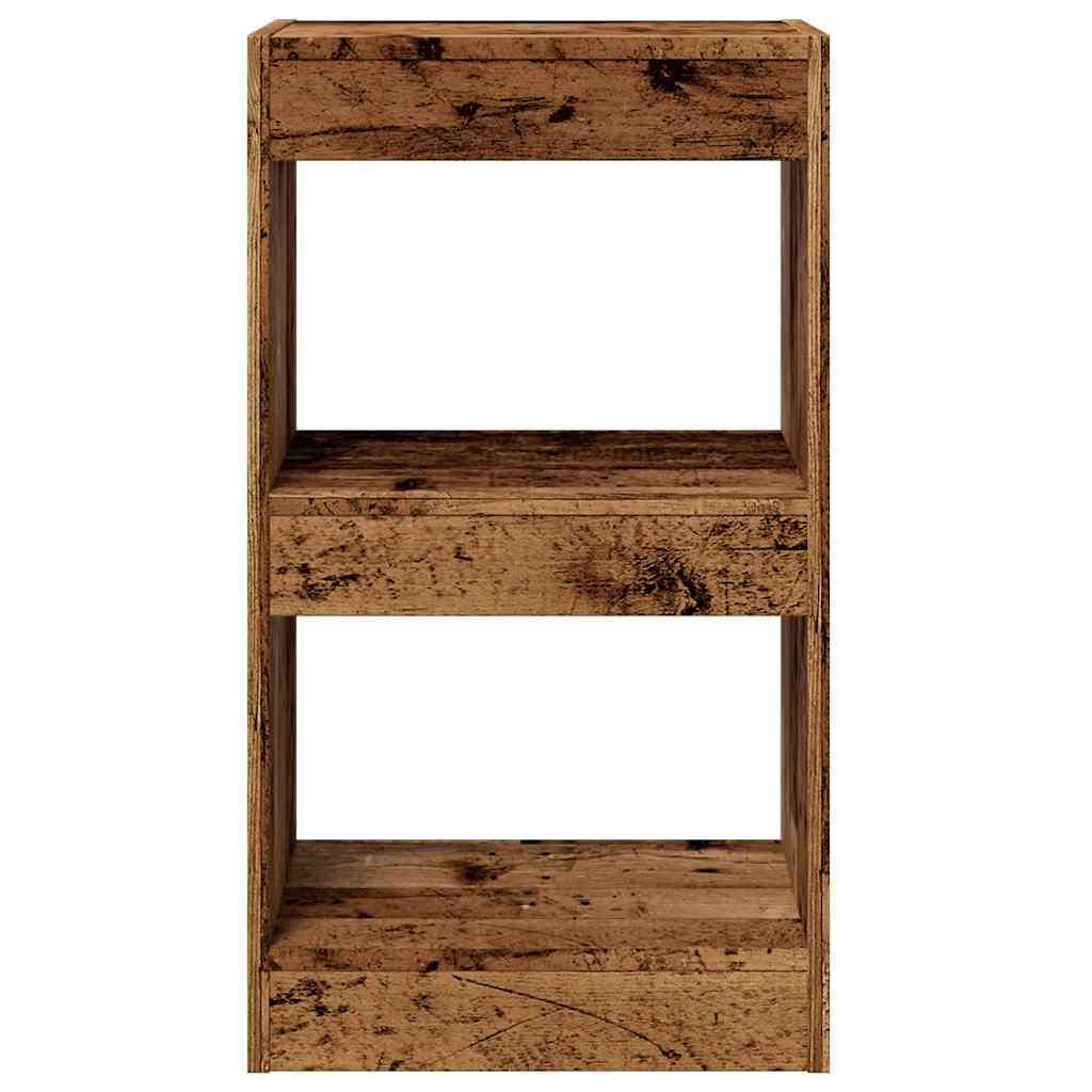 Book Cabinet/Room Divider Old Wood 40x30x72 cm