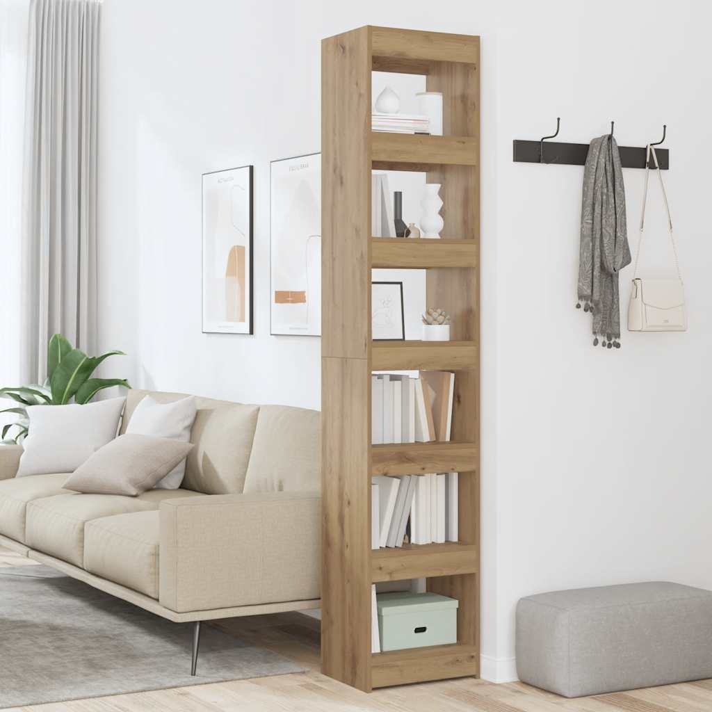 Book Cabinet/Room Divider Artisan Oak 40x30x198 cm