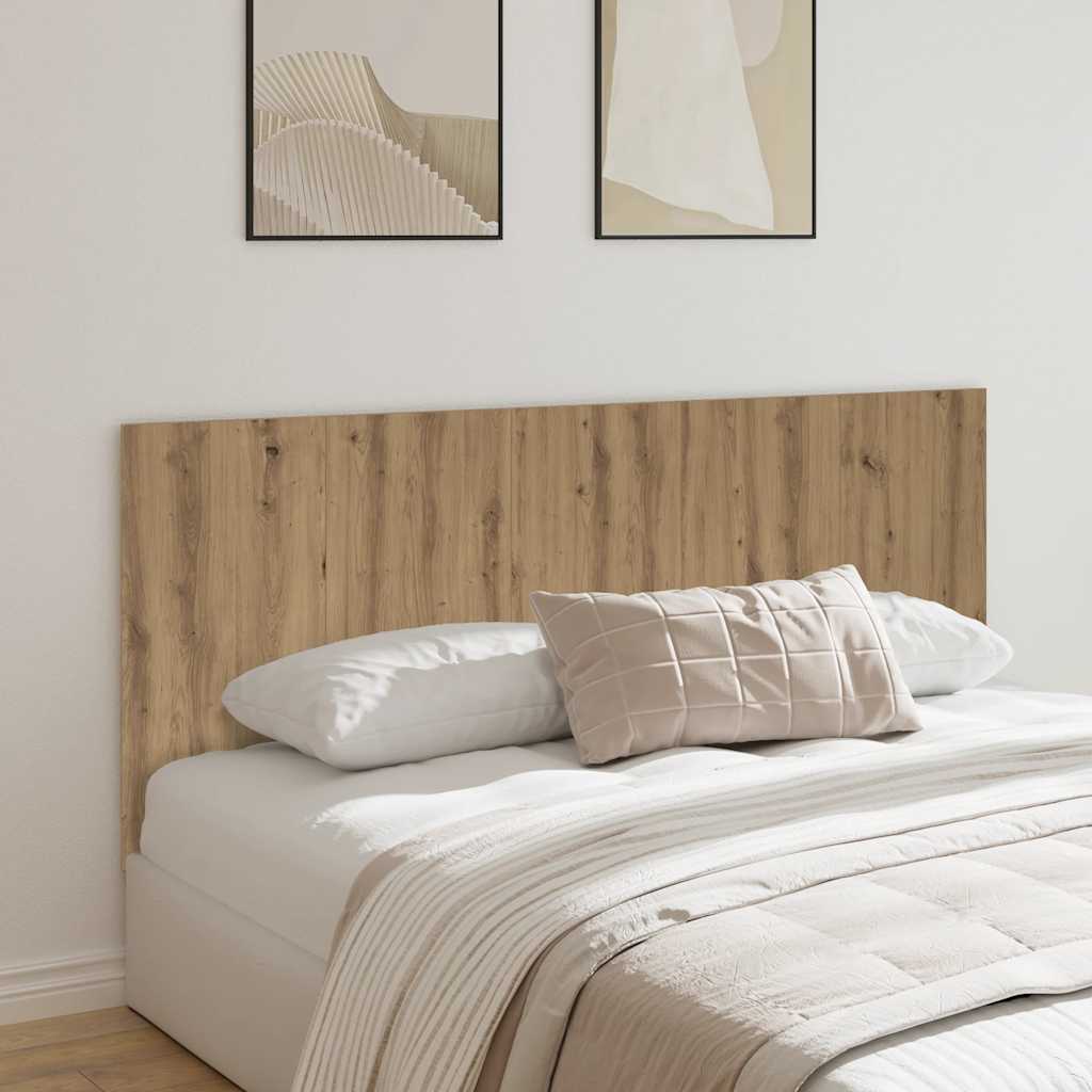 Bed Headboard Artisan Oak 200x1.5x80 cm Engineered Wood