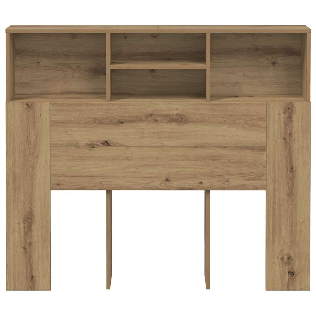 Headboard Cabinet Artisian Oak 120x19x103.5 cm Engineered Wood