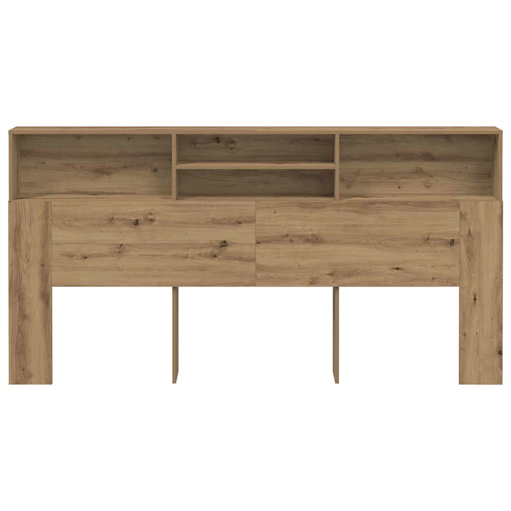 Headboard Cabinet Artisian Oak 200x19x103.5 cm Engineered Wood