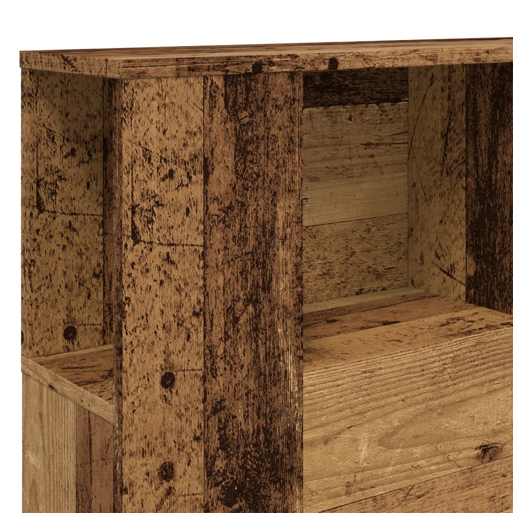 Headboard Cabinet Old Wood 140x18.5x102.5 cm Engineered Wood
