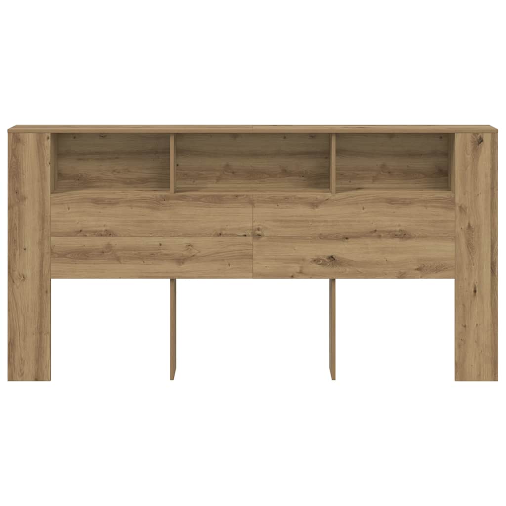 Headboard Cabinet Artisian Oak 200x18.5x102.5 cm Engineered Wood