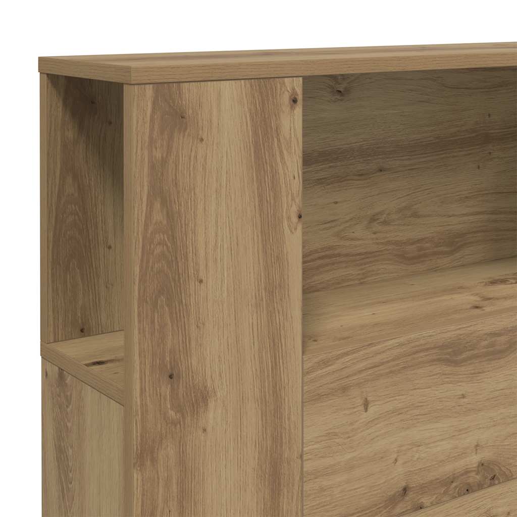 Headboard Cabinet Artisian Oak 200x18.5x102.5 cm Engineered Wood