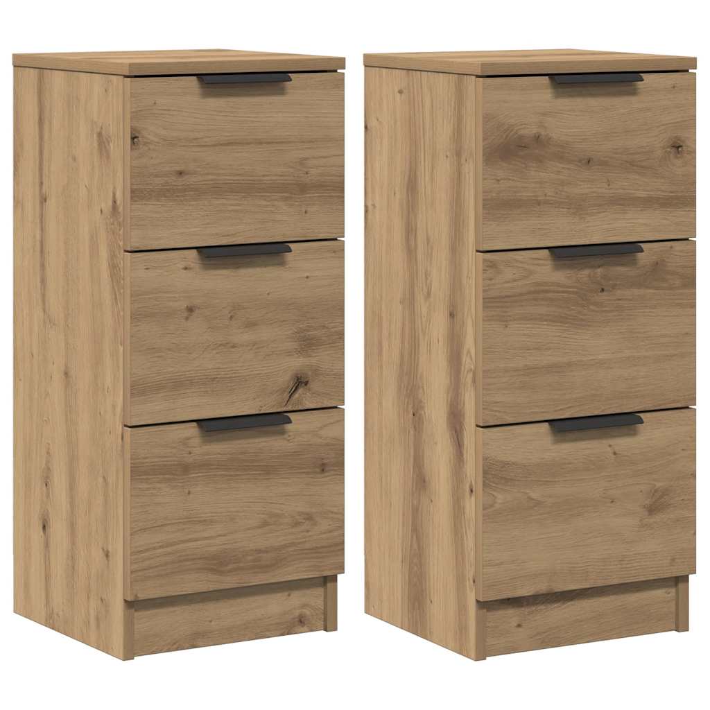 Sideboards 2 pcs Artisan Oak 30x30x70 cm Engineered Wood