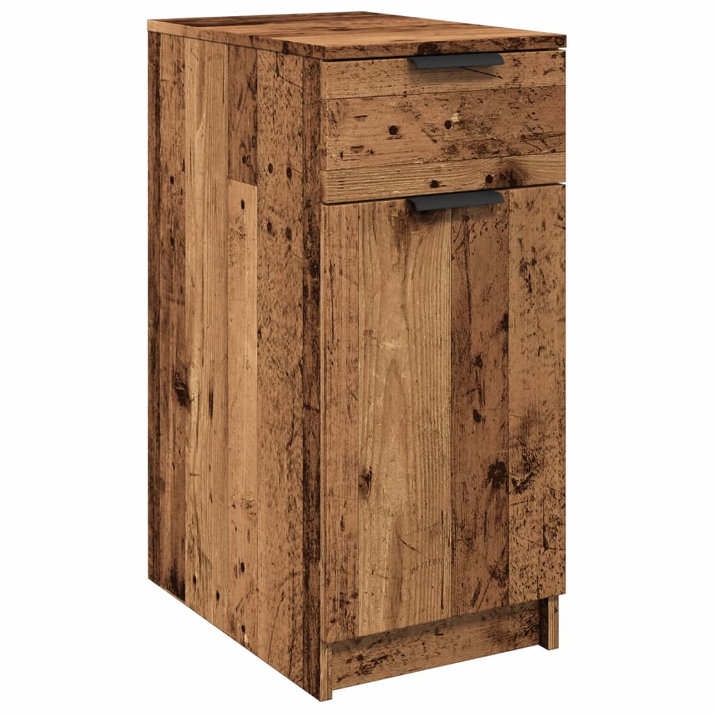 Desk Cabinet Old Wood 33x50x75 cm Engineered Wood
