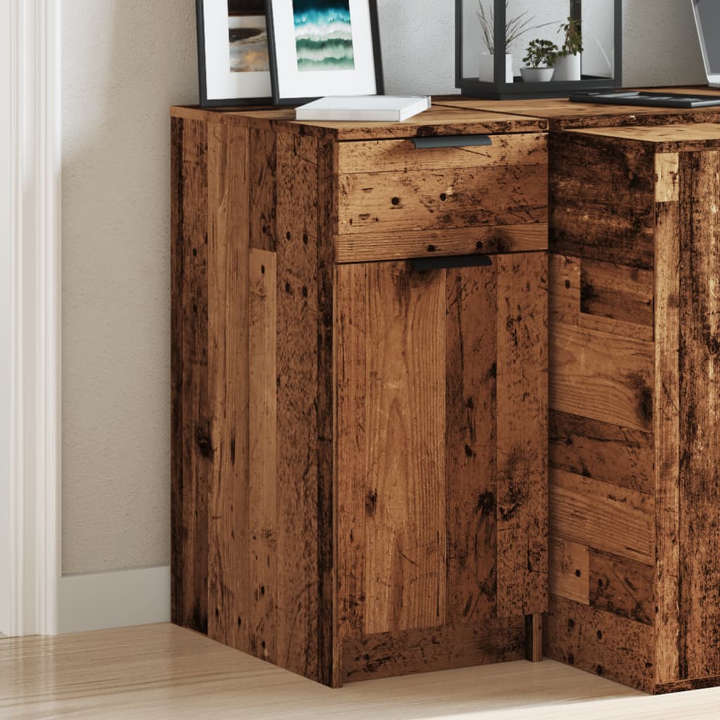 Desk Cabinet Old Wood 33x50x75 cm Engineered Wood