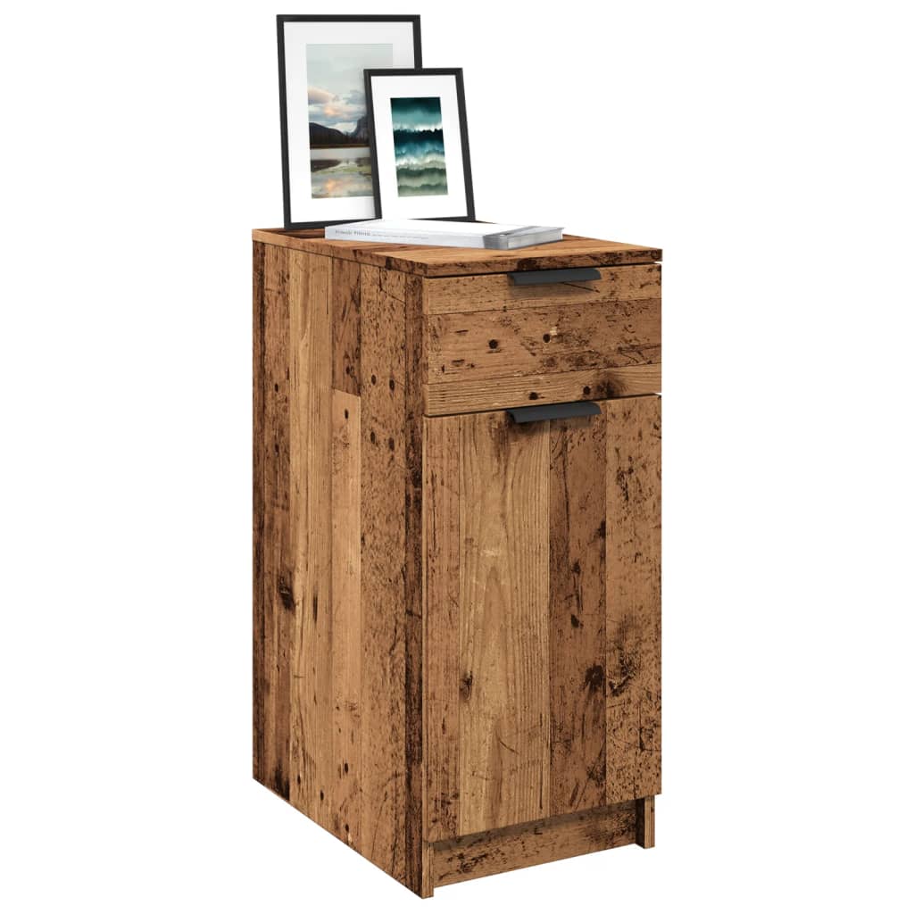 Desk Cabinet Old Wood 33x50x75 cm Engineered Wood