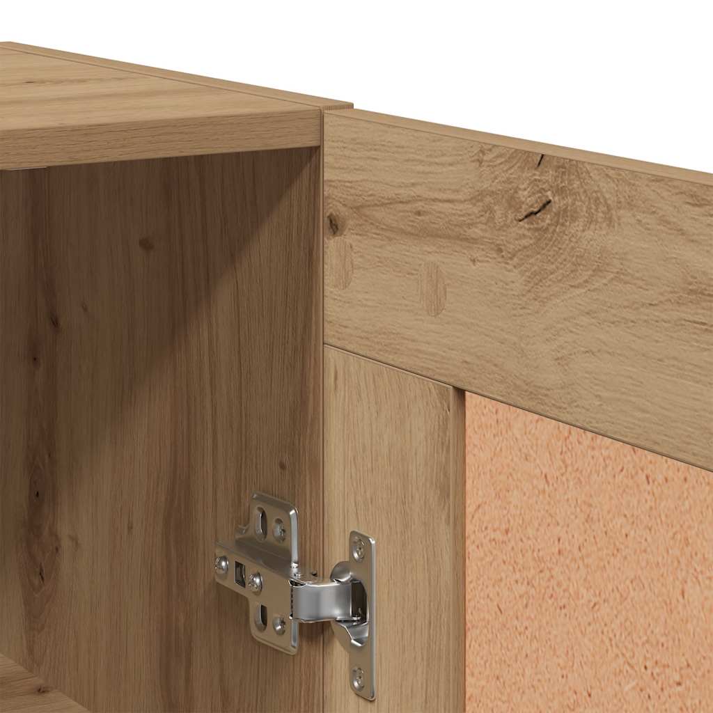 Wall Mounted Cabinet Artisian Oak 69.5x34x90 cm Engineered Wood