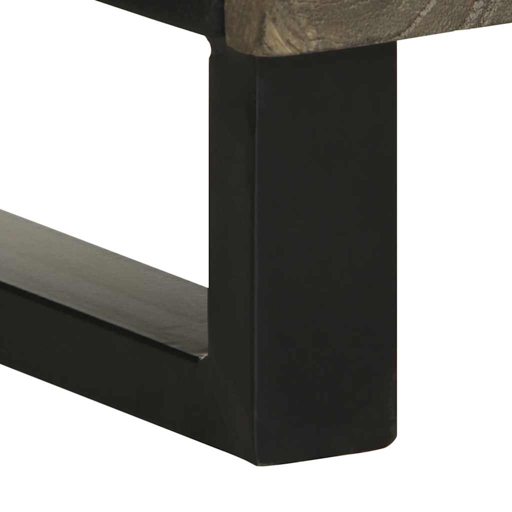 Bathroom Cabinet Black 38x33x160 cm Solid Wood Mango