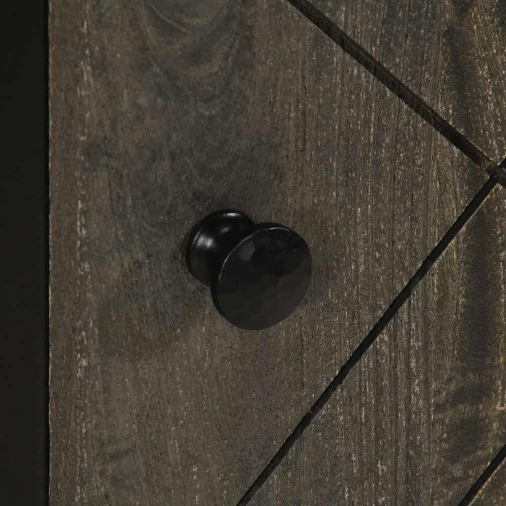 Sideboard Black 40x33x75 cm Solid Wood Mango