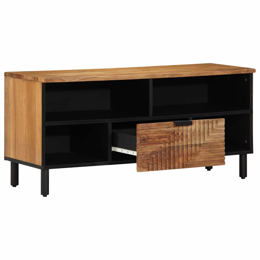 TV Cabinet Brown 100 x 33.5 x 46 cm Solid Acacia wood