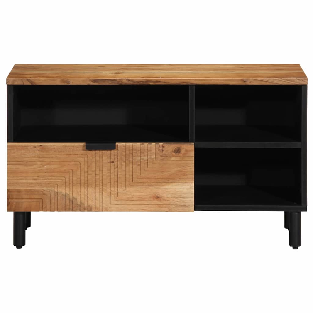 TV Cabinet with Shelf Brown 80 x 33.5 x 46 cm Solid Acacia wood