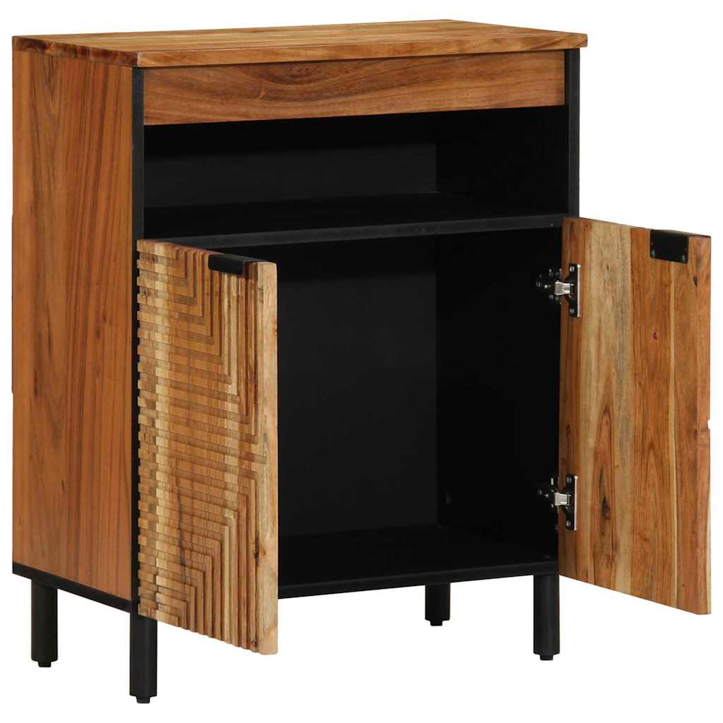 Sideboard with Shelf Brown 60 x 33 x 75 cm Solid Acacia wood