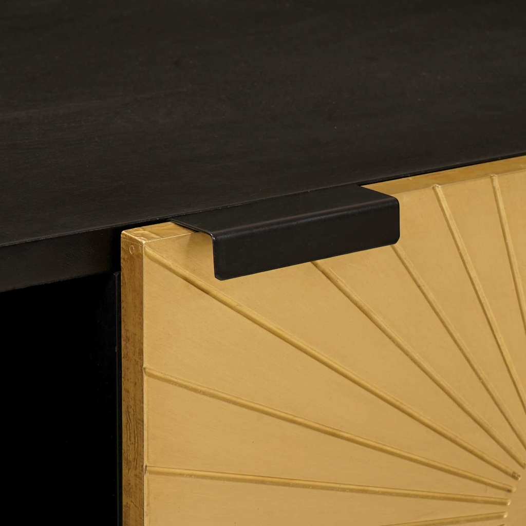 Coffee Table Black and Gold 80 x 50 x 40 cm