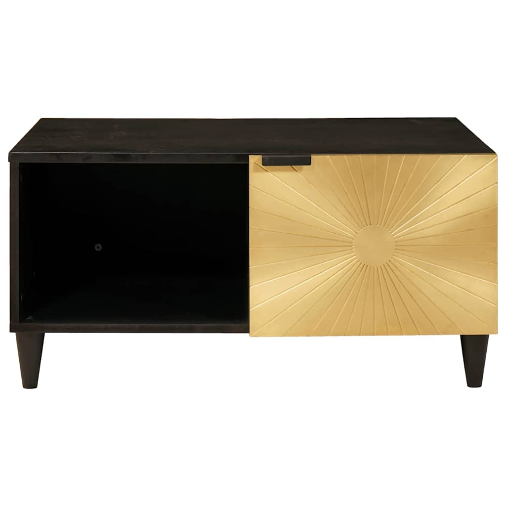 Coffee Table Black and Gold 80 x 50 x 40 cm