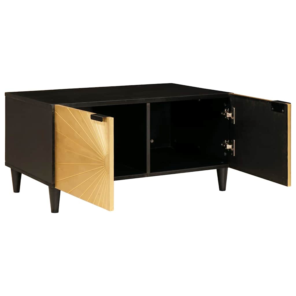 Coffee Table Black and Gold 80 x 50 x 40 cm