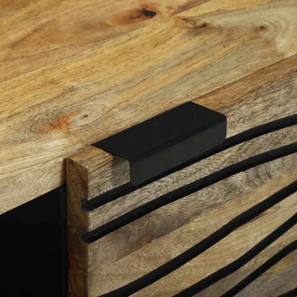 Coffee Table Brown and Black 80 x 50 x 40 cm