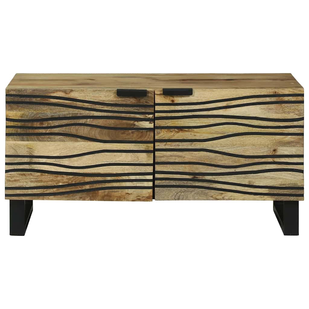Coffee Table Brown and Black 80 x 50 x 40 cm