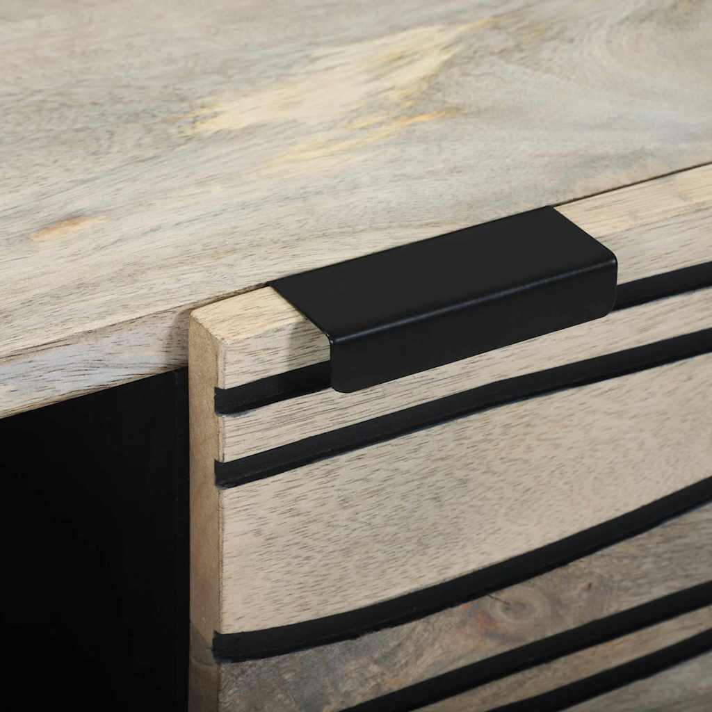 Coffee Table Beige and Black 80 x 50 x 40 cm