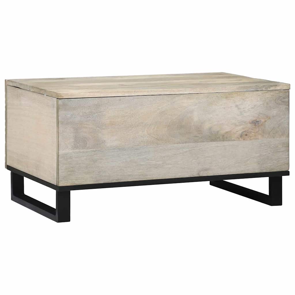 Coffee Table Beige and Black 80 x 50 x 40 cm