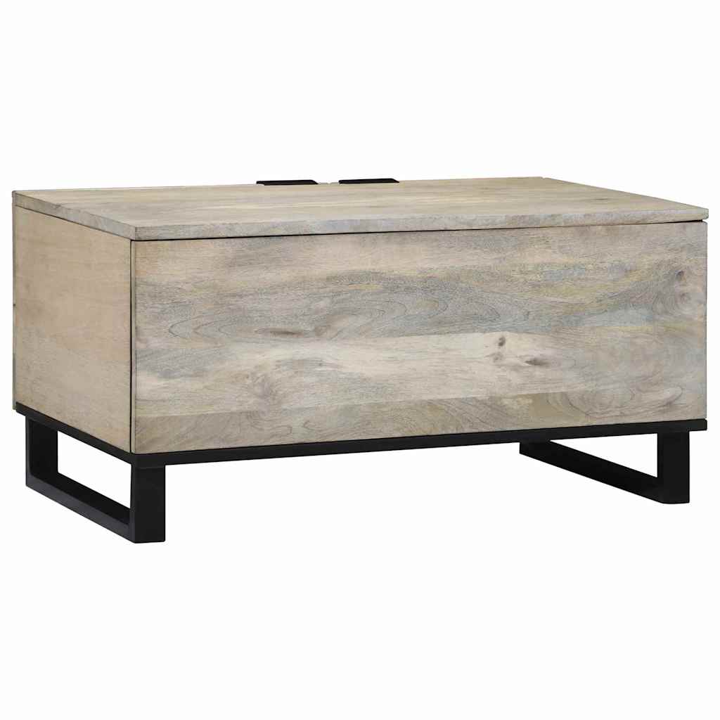Coffee Table Beige and Black 80 x 50 x 40 cm