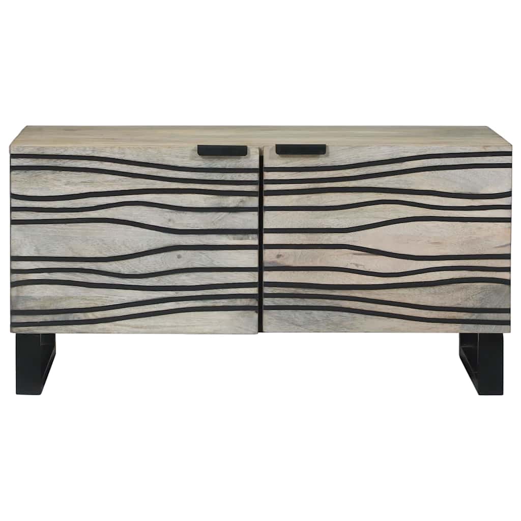 Coffee Table Beige and Black 80 x 50 x 40 cm