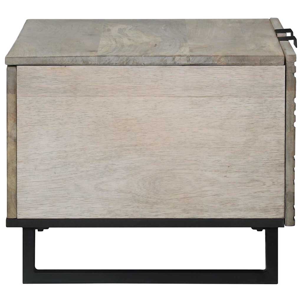 Coffee Table Beige and Black 80 x 50 x 40 cm